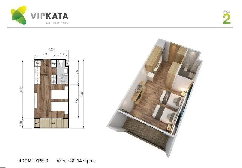 Kawalerka 1 pokój 30 m² Phuket, Tajlandia